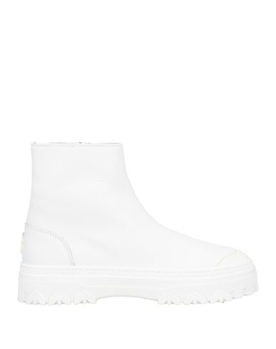Patrizia Pepe Woman Ankle Boots White Size 8 Leather