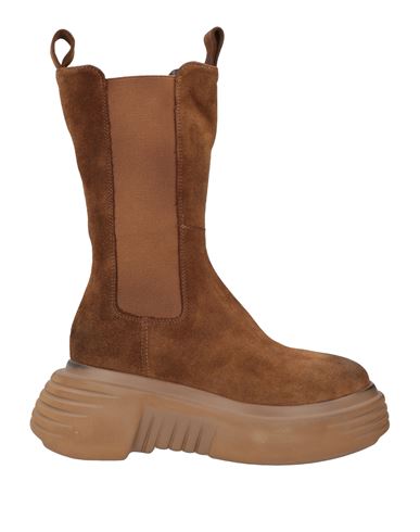 Elena Iachi Woman Ankle Boots Brown Size 7 Leather In Brown