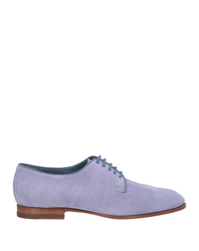 Santoni Woman Lace-up Shoes Lilac Size 8 Leather In Purple