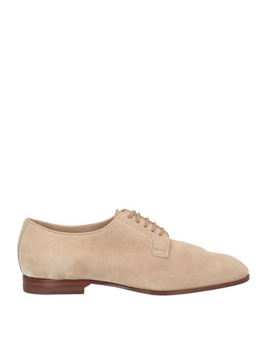 Santoni Woman Lace-up Shoes Beige Size 8 Leather In Beige