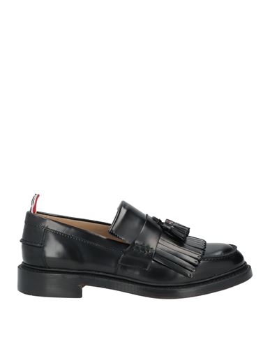 Thom Browne Man Loafers Black Size 8 Leather In Black