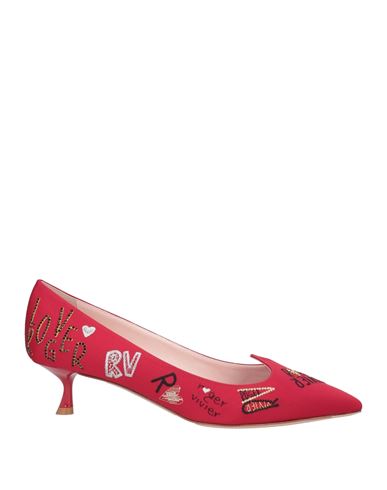 Roger Vivier Woman Pumps Red Size 7 Textile Fibers In Red