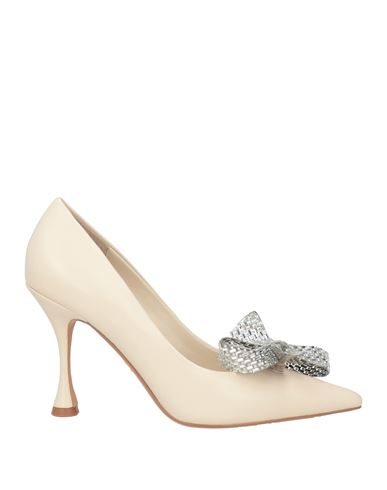 Lola Cruz Woman Pumps Off White Size 8 Leather In Off White