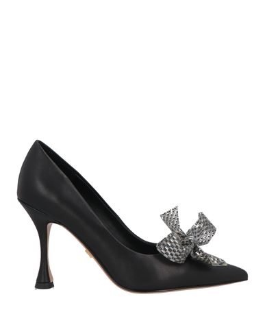 Lola Cruz Woman Pumps Black Size 8 Leather In Black
