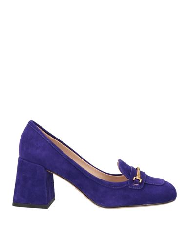 Lola Cruz Woman Loafers Bright Blue Size 8 Leather In Blue