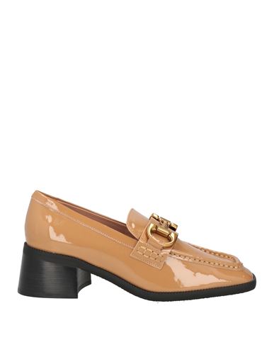 Bibi Lou Woman Loafers Sand Size 8 Leather In Beige