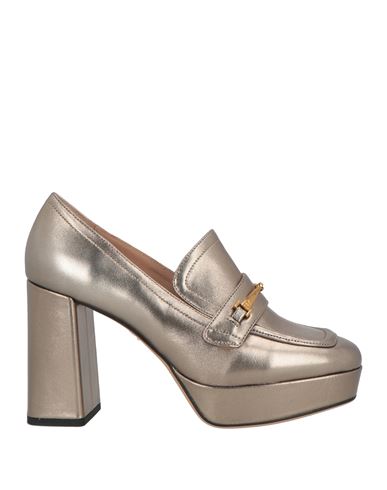 Lola Cruz Woman Loafers Platinum Size 8 Leather In Grey