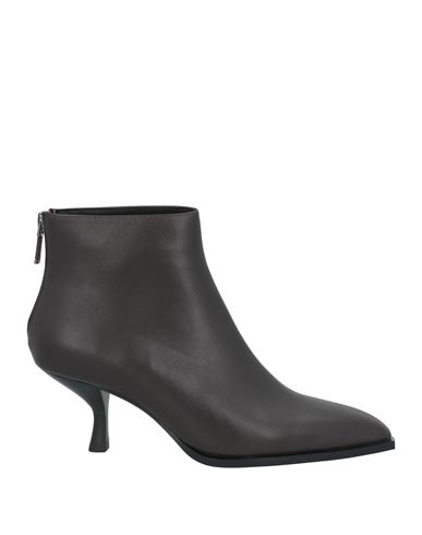 Lola Cruz Woman Ankle Boots Dark Brown Size 8 Leather In Brown