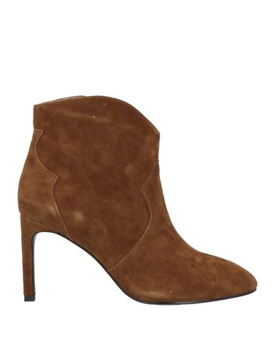 Bibi Lou Woman Ankle Boots Camel Size 8 Leather In Beige