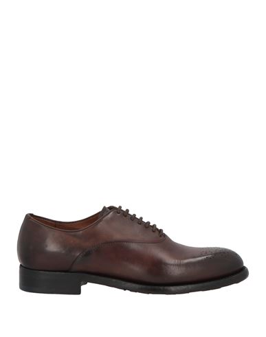 SILVANO SASSETTI SILVANO SASSETTI WOMAN LACE-UP SHOES DARK BROWN SIZE 5 LEATHER 