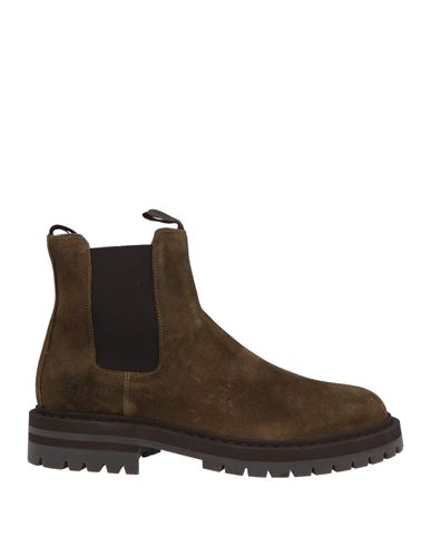 Common Projects Man Ankle Boots Military Green Size 9 Leather In Green