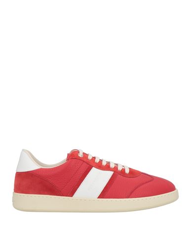 FERRAGAMO FERRAGAMO MAN SNEAKERS TOMATO RED SIZE 9 LEATHER