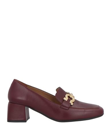 Cuoieria Woman Loafers Burgundy Size 8 Leather In Red