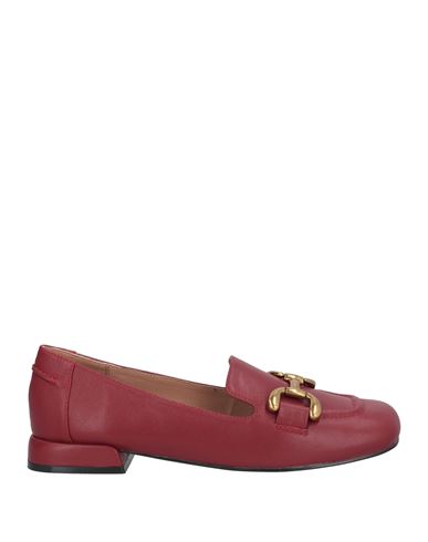Bibi Lou Woman Loafers Burgundy Size 8 Leather In Red