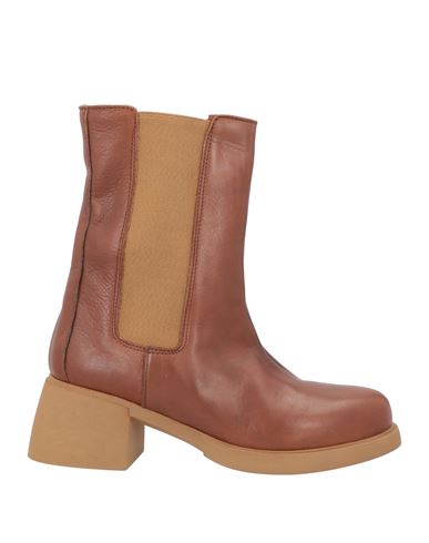 Mito Woman Ankle Boots Tan Size 8 Leather In Brown