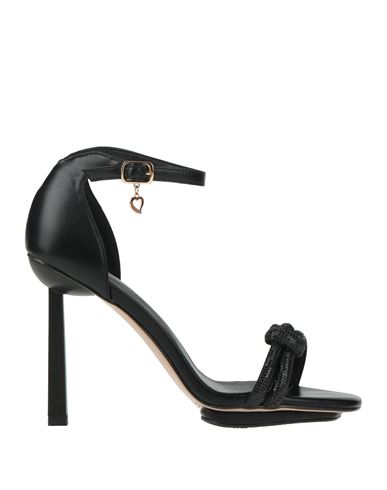 Tua By Braccialini Woman Sandals Black Size 8 Textile Fibers In Black