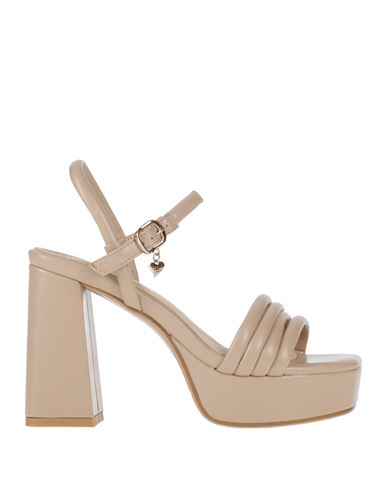 Tua By Braccialini Woman Sandals Beige Size 8 Textile Fibers In Beige