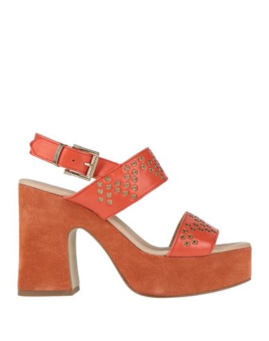 Janet & Janet Woman Sandals Orange Size 7 Leather In Orange