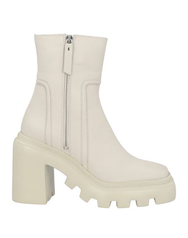 VIC MATIE VIC MATIĒ WOMAN ANKLE BOOTS LIGHT GREY SIZE 11 LEATHER 