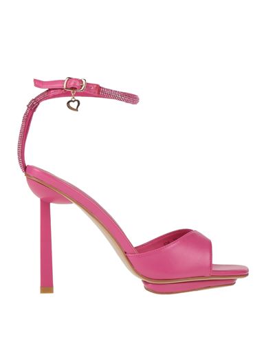 Tua By Braccialini Woman Sandals Fuchsia Size 8 Textile Fibers In Pink
