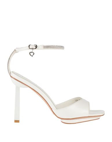 Tua By Braccialini Woman Sandals White Size 10 Textile Fibers In White