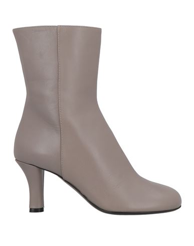 Shop Emporio Armani Woman Ankle Boots Grey Size 7.5 Leather