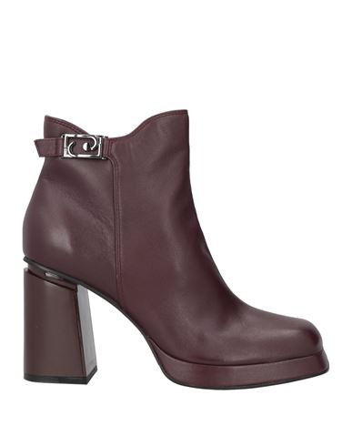Liu •jo Woman Ankle Boots Plum Size 7 Leather In Purple