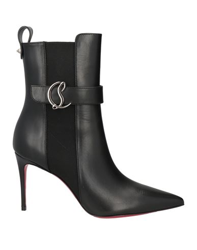 Christian Louboutin So Cl Chelsea 85 Black Leather Ankle Boots In Black