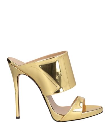 Shop Giuseppe Zanotti Woman Sandals Gold Size 8 Textile Fibers