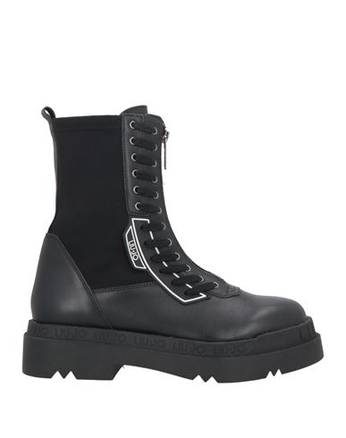 Liu •jo Woman Ankle Boots Black Size 8 Leather In Black
