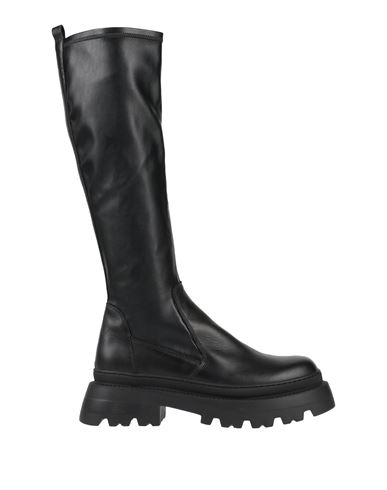 Janet & Janet Woman Boot Black Size 10 Leather In Black