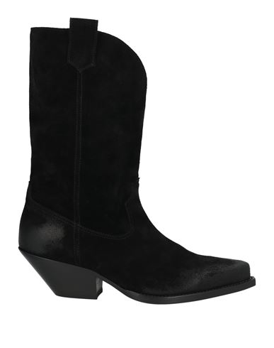 Seboy's Woman Ankle Boots Black Size 6 Leather In Black