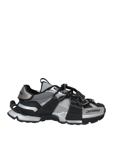 Dolce & Gabbana Man Sneakers Black Size 8 Polyester, Synthetic Fibers, Calfskin, Polyurethane, Elast In Black