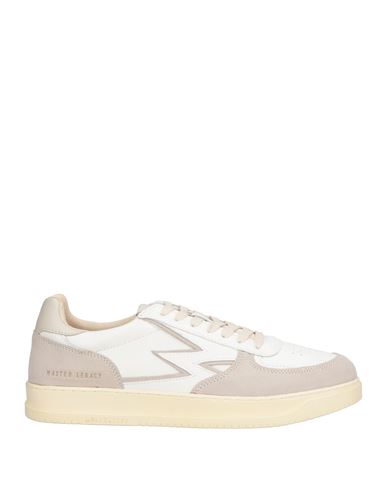 Shop Moaconcept Man Sneakers Light Grey Size 8.5 Leather, Textile Fibers