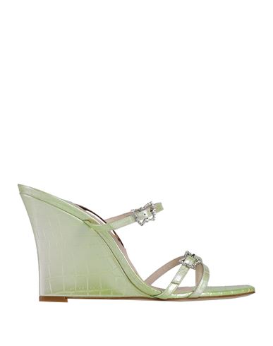 Sophia Webster Venus Leather Wedge Sandal In Green