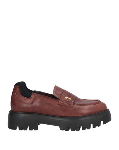 N°21 Woman Loafers Brown Size 8 Leather In Brown