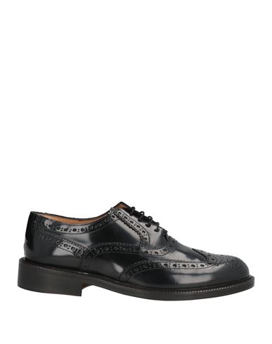 Saxone Man Lace-up Shoes Black Size 8 Leather In Black