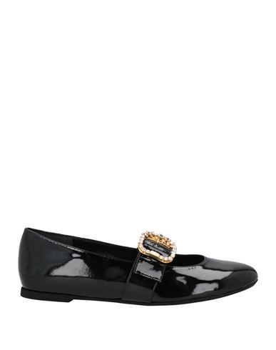 N°21 Woman Ballet Flats Black Size 8 Leather In Black