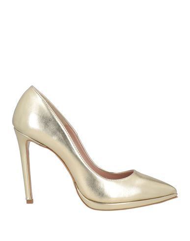 Geneve Woman Pumps Gold Size 8 Textile Fibers In Gold