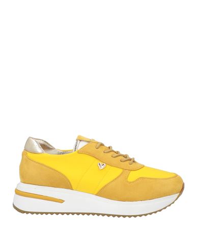 Tua By Braccialini Woman Sneakers Yellow Size 8 Textile Fibers, Leather In Yellow