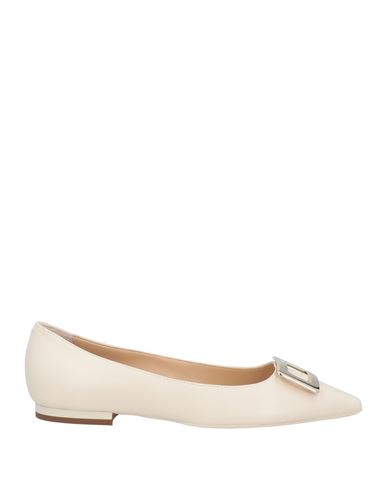 Roger Vivier 25mm Belle Vivier Patent Leather Flats In Beige