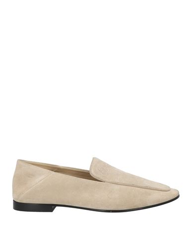 Emporio Armani Woman Loafers Beige Size 5.5 Leather In Beige