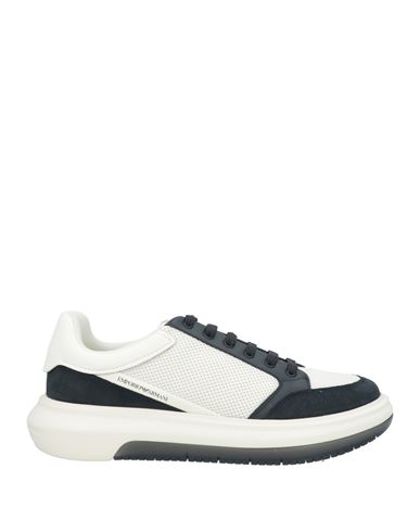 Emporio Armani Man Sneakers Black Size 9 Polyester, Polyurethane Coated, Cow Leather In Black