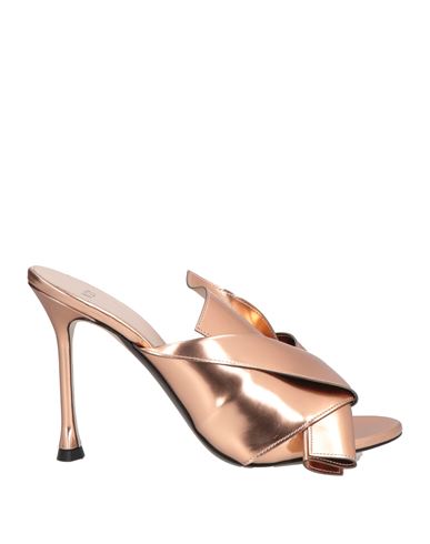 N°21 Woman Sandals Rose Gold Size 8 Textile Fibers In Rose Gold