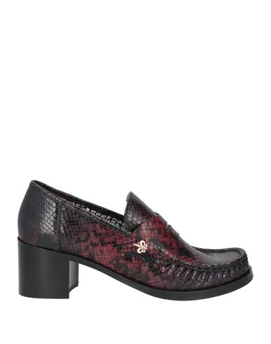 Sophia Webster Woman Loafers Burgundy Size 6.5 Leather In Red