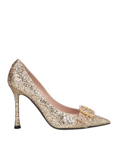 N°21 Woman Pumps Gold Size 8 Textile Fibers In Gold