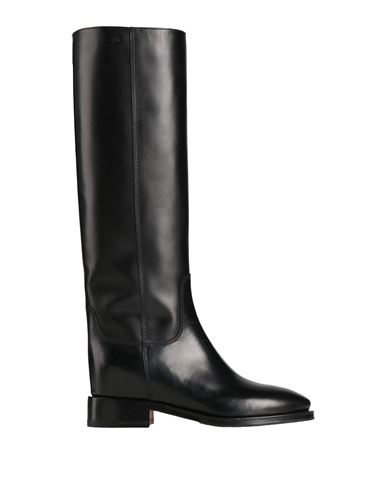Santoni Woman Boot Black Size 7.5 Leather In Black
