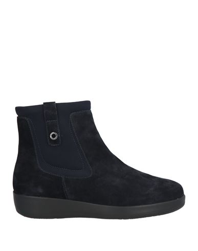 Stonefly Woman Ankle Boots Midnight Blue Size 6.5 Leather In Blue