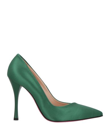 Luciano Padovan Woman Pumps Green Size 7 Textile Fibers