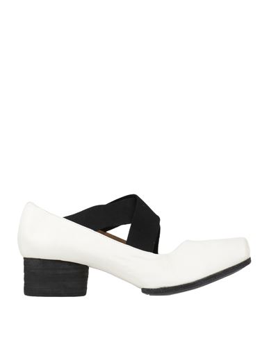 Uma Wang Ballerina Square Toe Elasticated Pumps In White